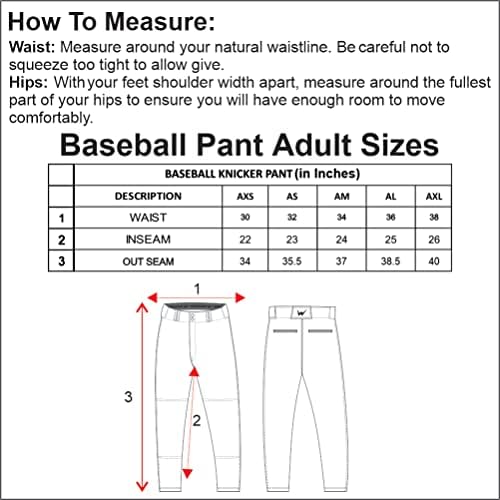 מכנסי בייסבול של Wearcog לגברים מכנסיים | מכנסי בייסבול בכושר בוגר לבן